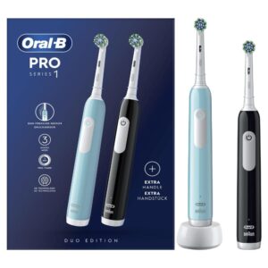 Oral-B Vitality Pro Duo Spazzolino rotante-oscillante 1Pz Nero e 1Pz Bianco Blu