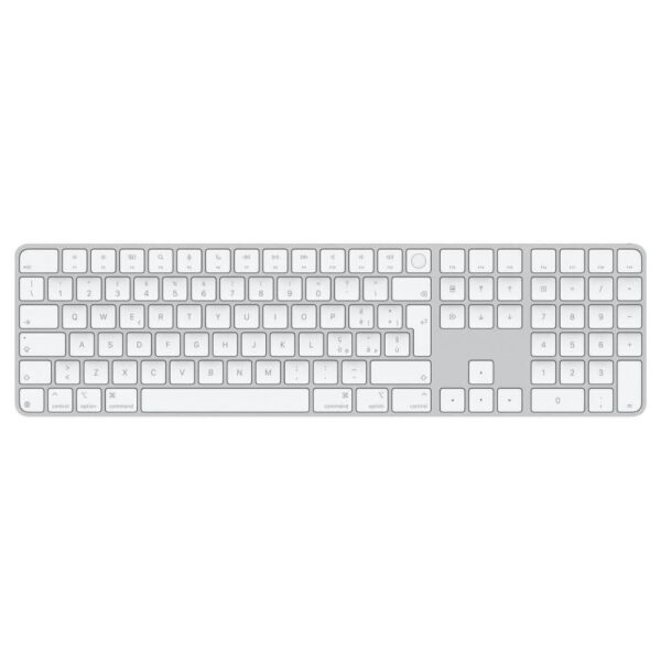 Apple Tastiera Wireless con Touch ID e Tastierino Numerico Bianca MXK73TA