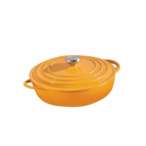 Casseruola Bassa Giallo Ghisa Smaltata 5LT Brandani 1
