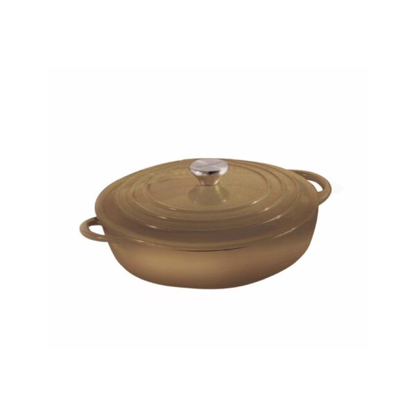 Casseruola Bassa Tortora Ghisa Smaltata 5LT Brandani 1