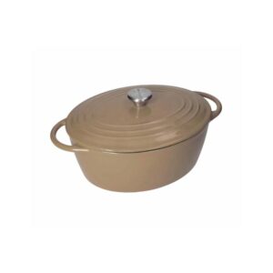 Casseruola Cocotte Ovale Tortora Ghisa Smaltata 5 LT Brandani