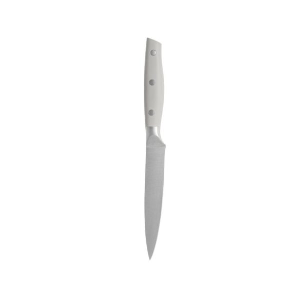 Ceppo Naturale Legno con Affila Coltelli con 5 Coltelli Inox Brandani 1