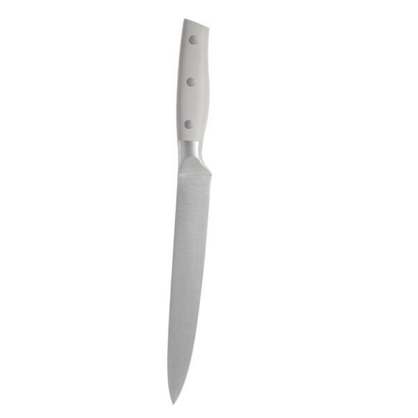 Ceppo Naturale Legno con Affila Coltelli con 5 Coltelli Inox Brandani 3