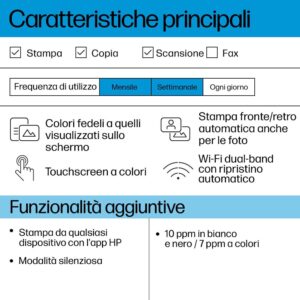 HP Envy 6120E 714L8B Stampante Multifunzione InkJet a Colori Fax 10PPM FR Wi Fi2