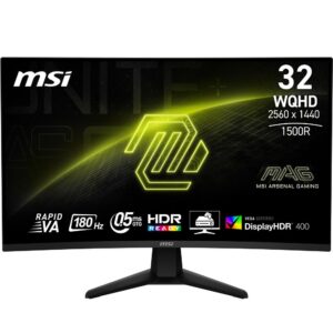 MSI Monitor Curvo da Gaming 3222 WQHD 180Hz MAG32CQ6F