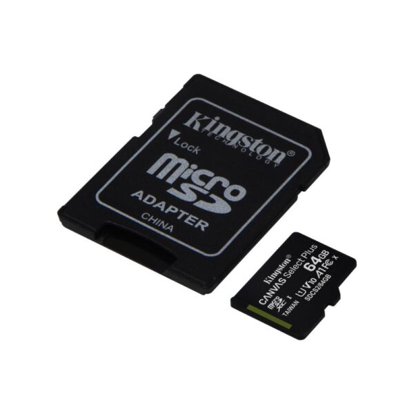 Micro SDXC 64GB Classe 10 100X Velocita Nero Kingston SDCS264GB