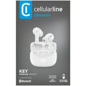 Auricolari Bluetooth Universali TWS Key Bianco CellularLine