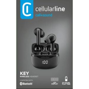 Auricolari Bluetooth Universali TWS Key Nero CellularLine