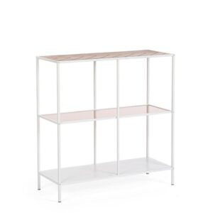 Consolle 3 Ripiani Haldor Bianco Naturale 82X85H Bizzotto