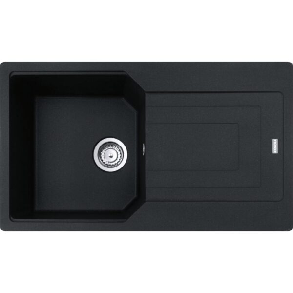 Franke Lavello 86Cm 1 Vasca con Gocciolatoio Reversibile Nero Urban City 1