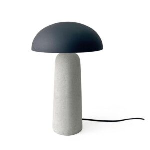 Lampada Da Tavolo Delphine Tondo Grigio H39,5Cm Bizzotto
