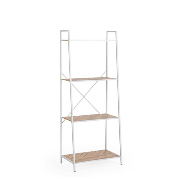 Libreria 4 Ripiani Haldor Bianco Naturale 605X150H Bizzotto 1