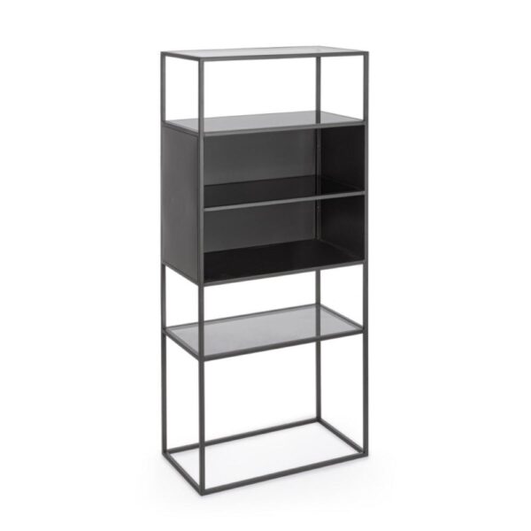 Libreria 4 Ripiani Hydra Nero Bizzotto