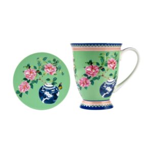 Mug Jardin con Sottobicchiere 300 ML Camelia Maxwell & Williams