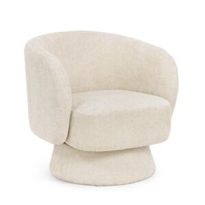 Poltrona Girevole Beige Julienne Shell Bizzotto
