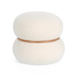 Pouf Mirka Bianco Naturale Bizzotto