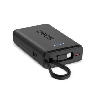 Powerbank Power Delivery 20W da 10000 mAh con cavo USB-C integrato SBS