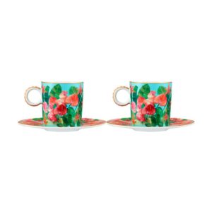 Set 2 Tazzine Blu Tropicana Maxwell & Williams