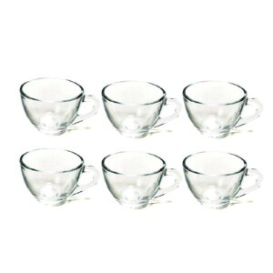 Set 6 Tazzine Caffè in Vetro Trasparente 90 ML Mercury