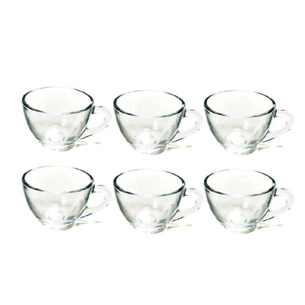 Set 6 Tazzine Caffe in Vetro Trasparente 90 ML Mercury