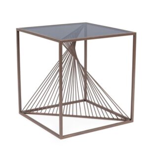 Tavolino Espiral 48X48Cm Marrone Coin Bizzotto