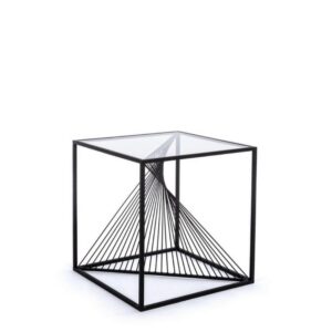 Tavolino Espiral 48X48Cm Nero Bizzotto