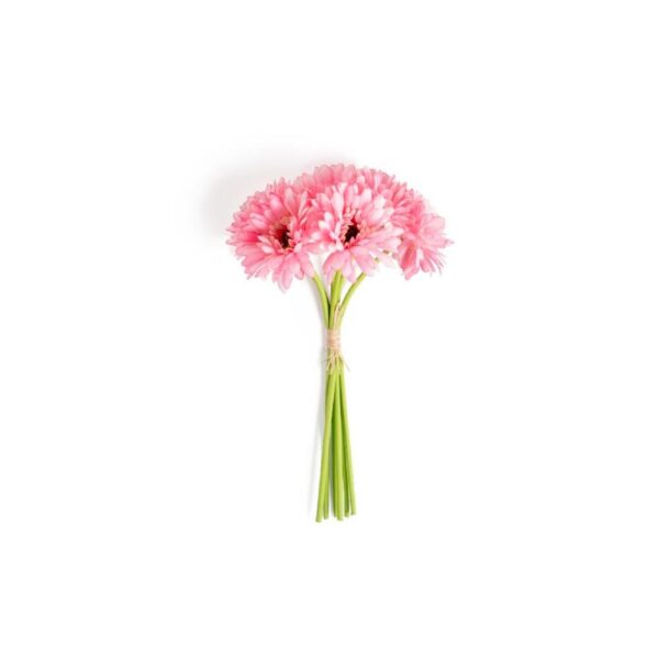6 Gerbere Rosa in Poliestere e Plastica 16 x 16 x h.33 Cm Mercury 23936