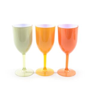 Bicchiere Vino in Polistirene 350ML 8 x 20.5Cm Colore CASUALE Mercury