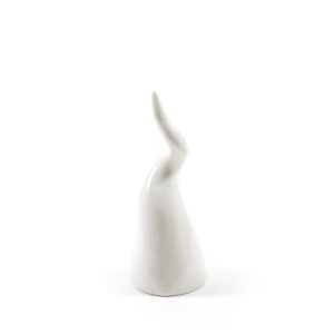 Cornetto Bianco in Porcellana 7.5 x h.18 Cm Mercury
