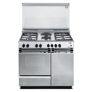 De Longhi SEX8542NEDM Cucina 86x50Cm 4 Fuochi Gas + 2 Zone Elettriche Inox