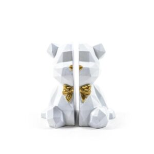 Fermalibri Orso Bianco in Resina 18 x 14 x h.20 Cm Mercury