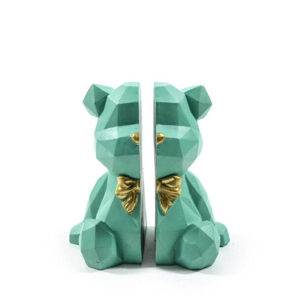 Fermalibri Orso Verde in Resina 18 x 14 x h.20 Cm Mercury 36793