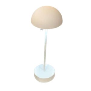 Lampada Bianca in Metallo Ricaricabile Dimerabile da Tavolo con Luce Led a 3 Colori 2W 3.7V 12 x 12 x h.36 Cm Mercury