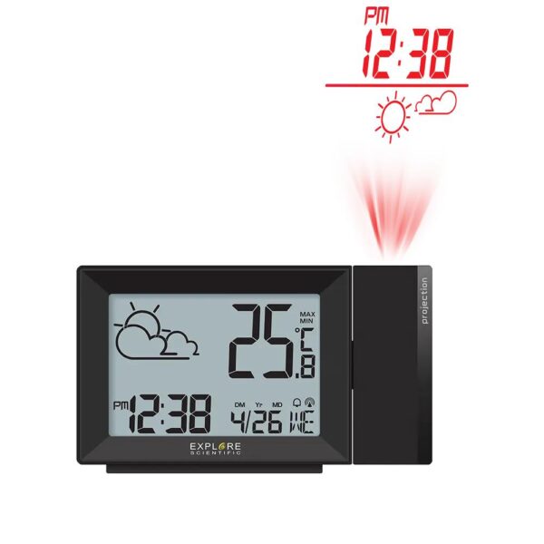 Orologio a Proiezione con Meteo Radiocontrollato Explore Scientific