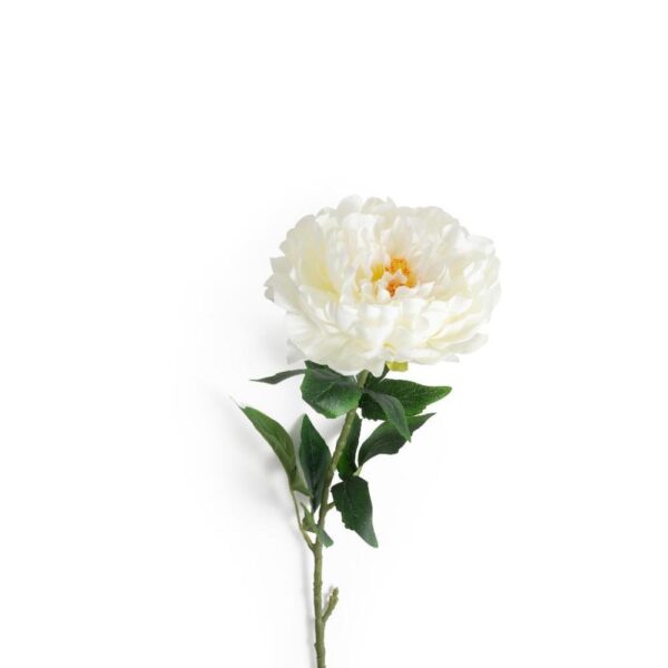 Peonia Bianca in Poliestere e Plastica 15 x 15 x h.73 Cm Mercury 24162