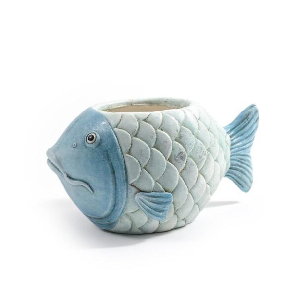 Portavaso Pesce in Poliresina 36.5 x 22 x h.18.5 Cm Mercury 31323