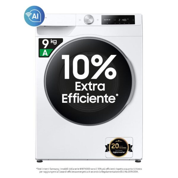 Samsung WW90DG6U25LEU3 Lavatrice 9Kg Classe A Vapore Silver