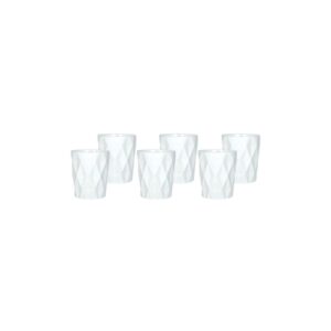 Set 6 Bicchieri Diamante Brandani Vetro Bianco 51758