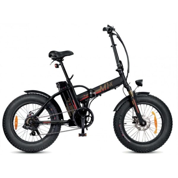 Smartway E Bike Fat Pieghevole in Acciaio Nero 36V 10Ah Autonomia 35Km M1XR4SCK