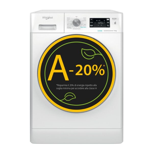 Whirlpool FFB1048BSVIT Lavatrice 10Kg Classe A 20 Vapore