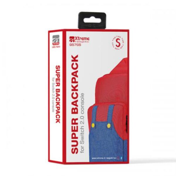 Zainetto Super Backpack per Nintendo Switch 2.0 Red Blu Xtreme