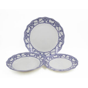 Royal Family Set di Piatti Provenza 3 Pezzi Ceramica Motivo Floreale Blu