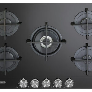 De'Longhi NSL 575 NC Piano Cottura Gas 5 Fornelli 75 cm da Incasso Nero