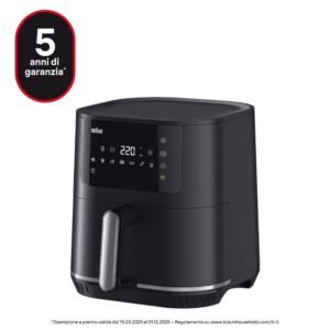 Braun Friggitrice ad aria 1700W 6L Nero HF5030