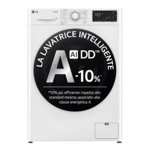 Lg F4R3710NSWW Lavatrice 10Kg Classe A-10% Wi-Fi Autodose