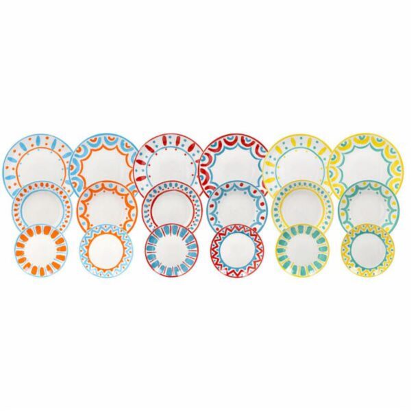 Servizio piatti 18 pezzi Vietri Multicolor Tognana 1