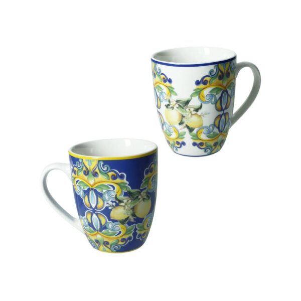 Set 2 Mug Citrus Blu Porcellana Brandani 52723