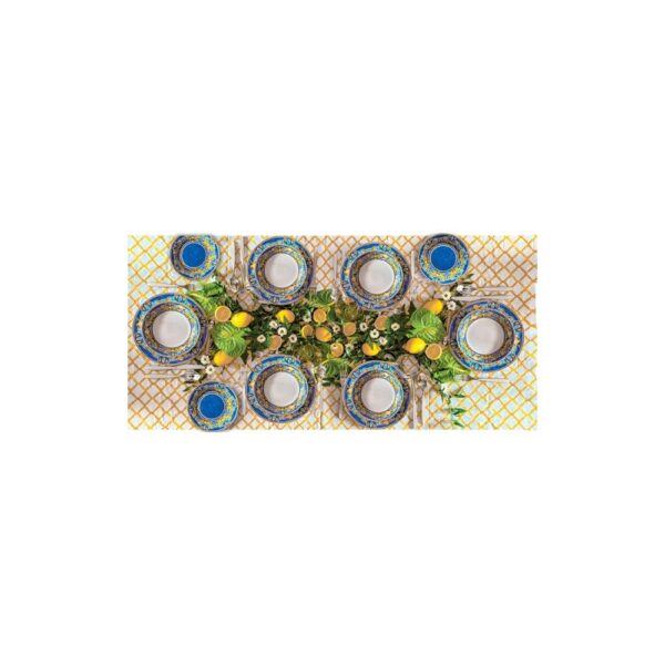 Set Tavola 18 Pezzi Citrus Blu Porcellana Brandani 524751