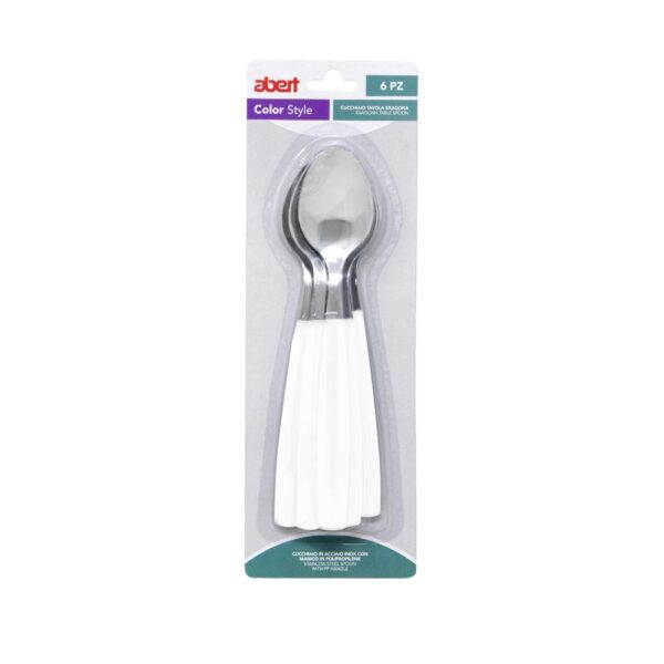 Set 6 cucchiai tavola bianchi Exagona Abert TE71320601