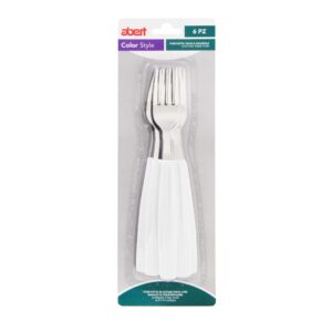 Set 6 forchette tavola bianche Exagona Abert TE71320602